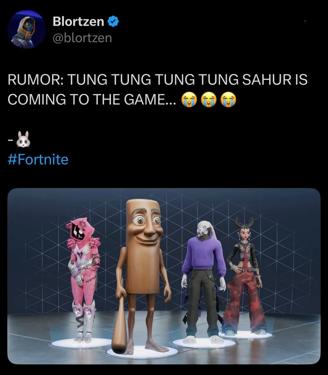 Тун Тун Тун Сахур в Fortnite