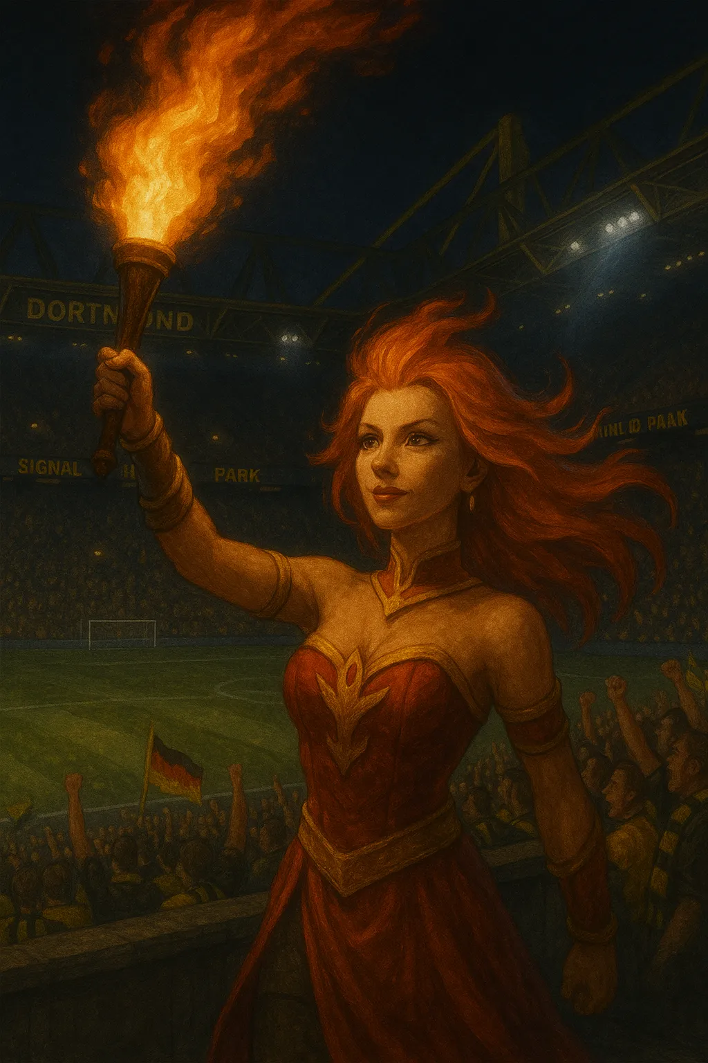 Lina на немецком стадионе