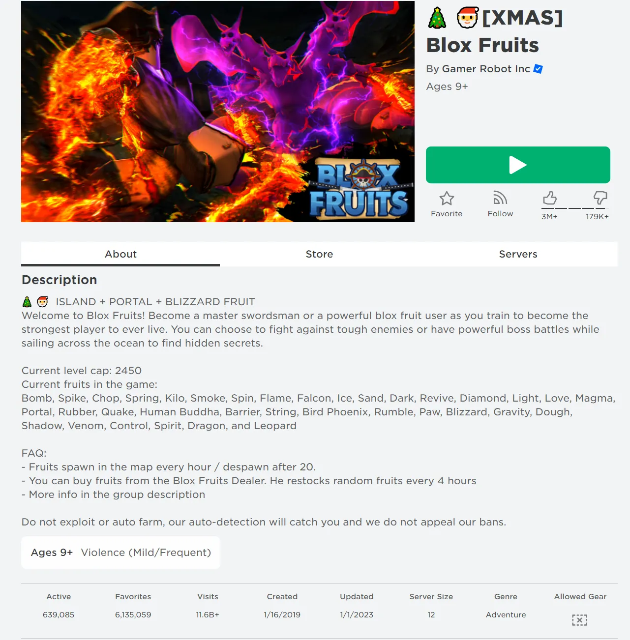 Описание плейса в Roblox содержит всю необходимую информацию