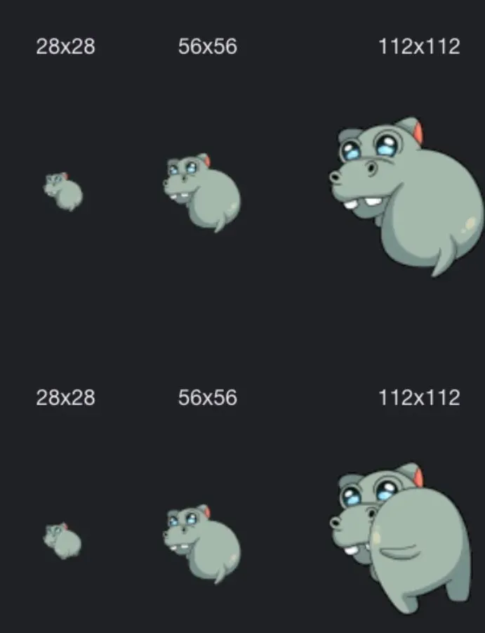 Смайлик scummnSUSSY с бегемотом на Twitch