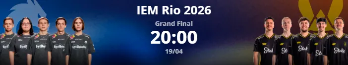 В гранд-финале IEM Rio 2026 встречались команды Team Spirit и Vitality