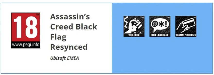 Рейтинг Assassin’s Creed Black Flag Resynced (PEGI)