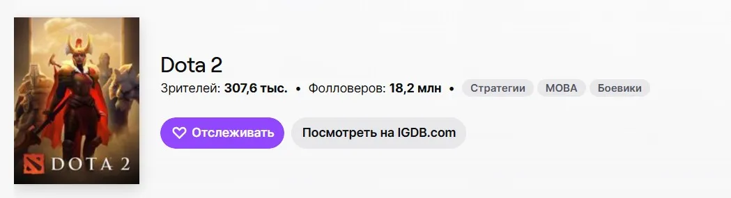 Dota 2 на Twitch