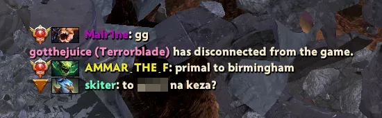 Сообщение в общий чат Dota 2 от Skiter