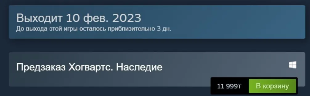 Предзаказ Hogwarts Legacy в тенге открывается после пополнения баланса