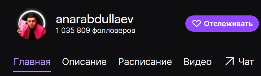 Сегодня у Абдуллаева более 1 миллиона фолловеров на «Твиче»
