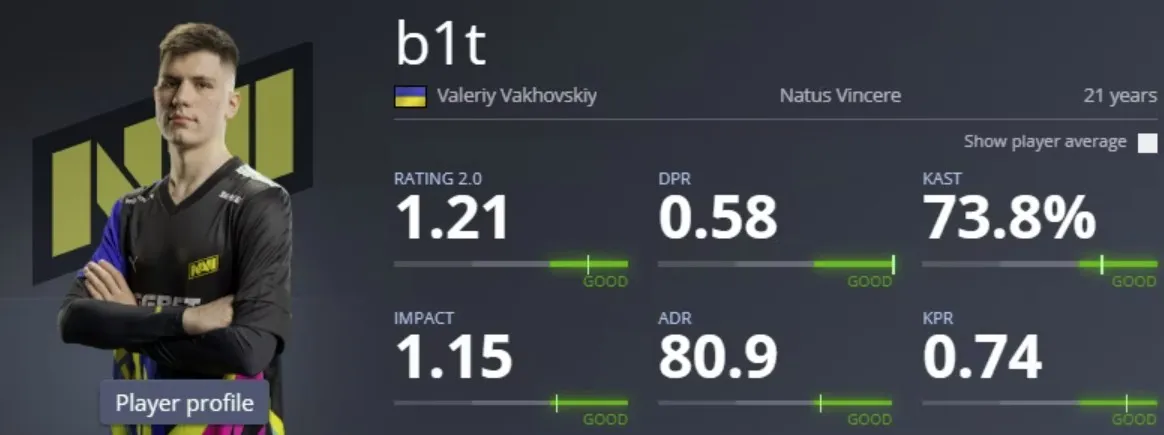 Рейтинг b1t (HLTV)