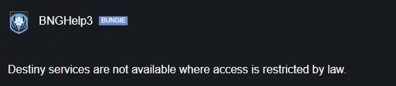Ответ от представителя компании Bungie