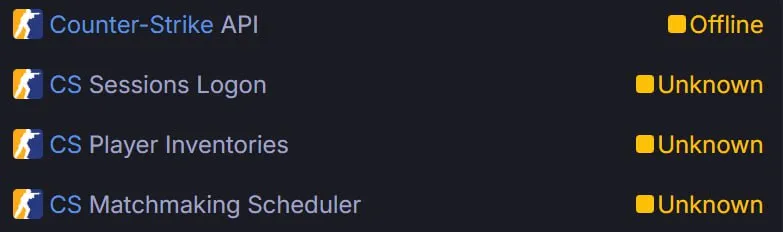 Сбой в CS2 (Steam)