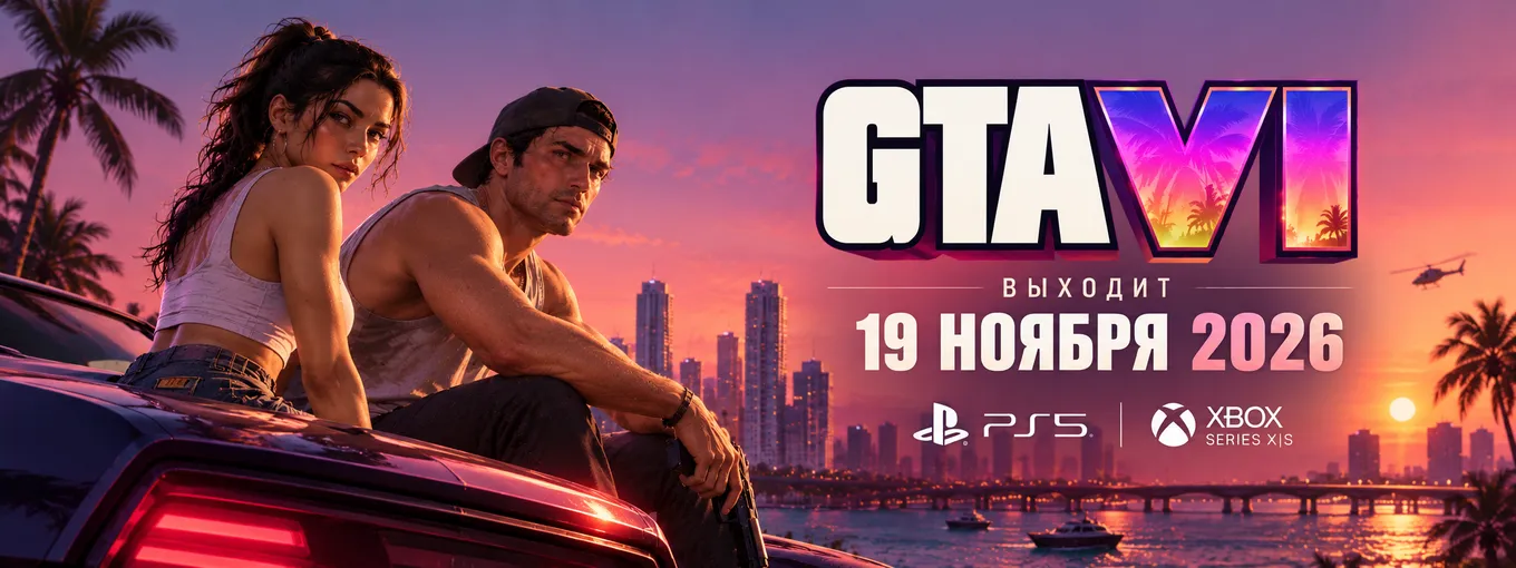 GTA 6 выйдет 19 ноября 2026 года на PlayStation 5 и Xbox Series X|S