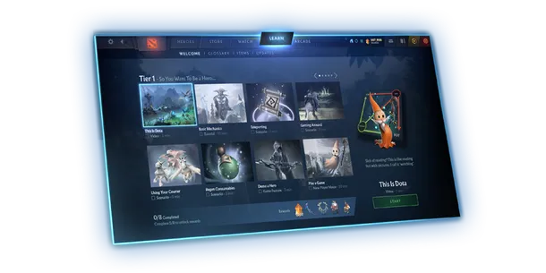Новая система обучения для новичков в Dota 2