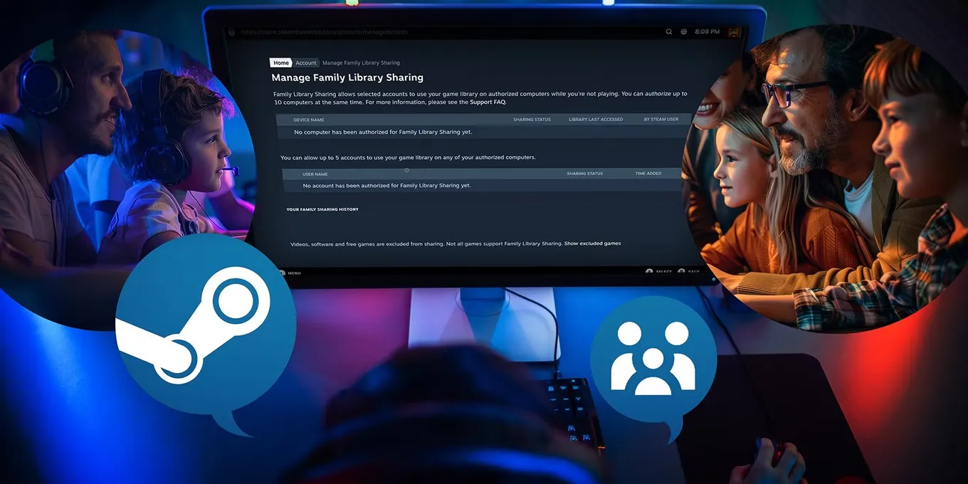 В марте 2024 года Valve представила «семейные группы» Steam, запустив бета-версию функции