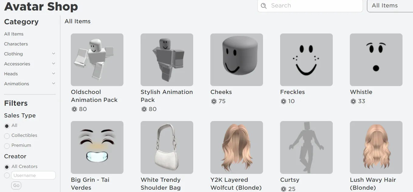 Avatar Shop