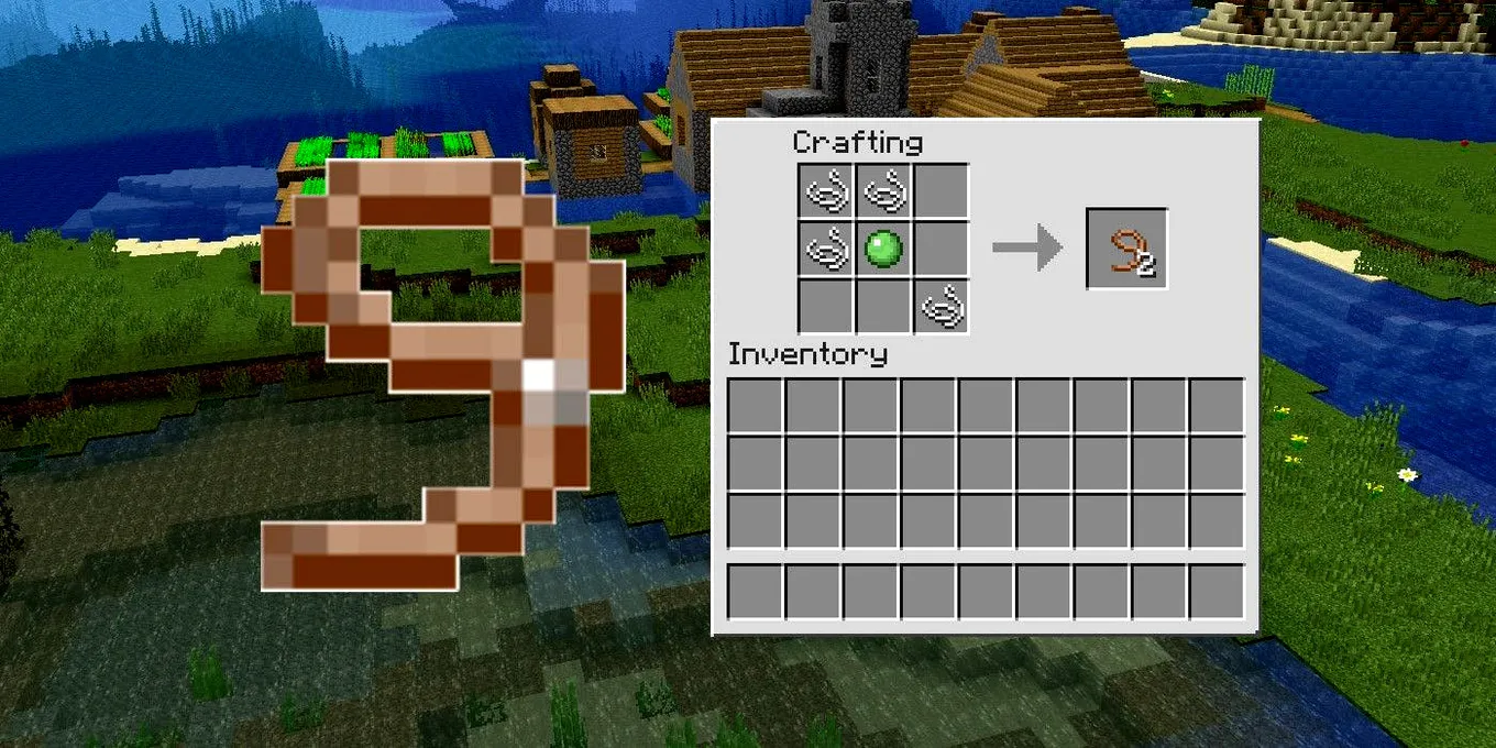 Крафт поводка в Minecraft