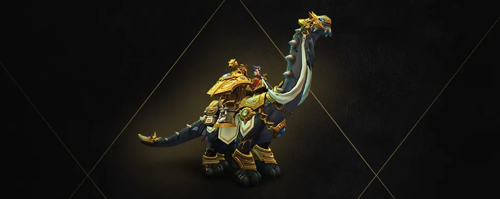 Позолоченный брутозавр в World of Warcraft