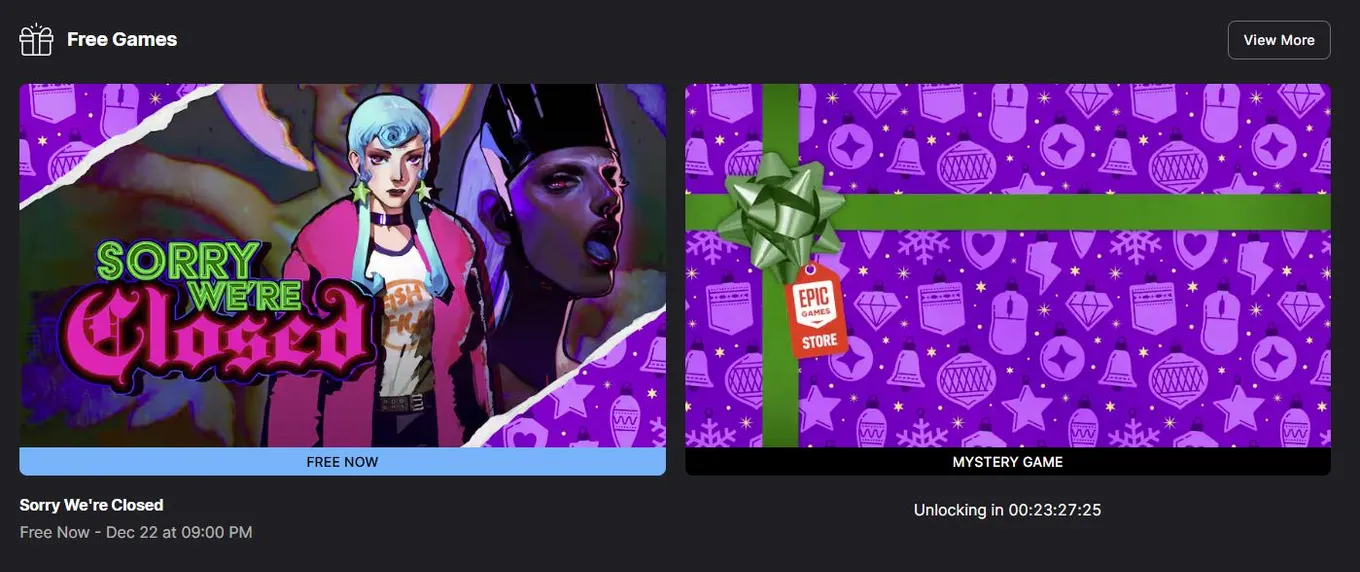Бесплатные игры в Epic Games Store