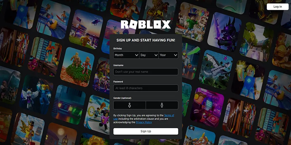 Вход в Roblox