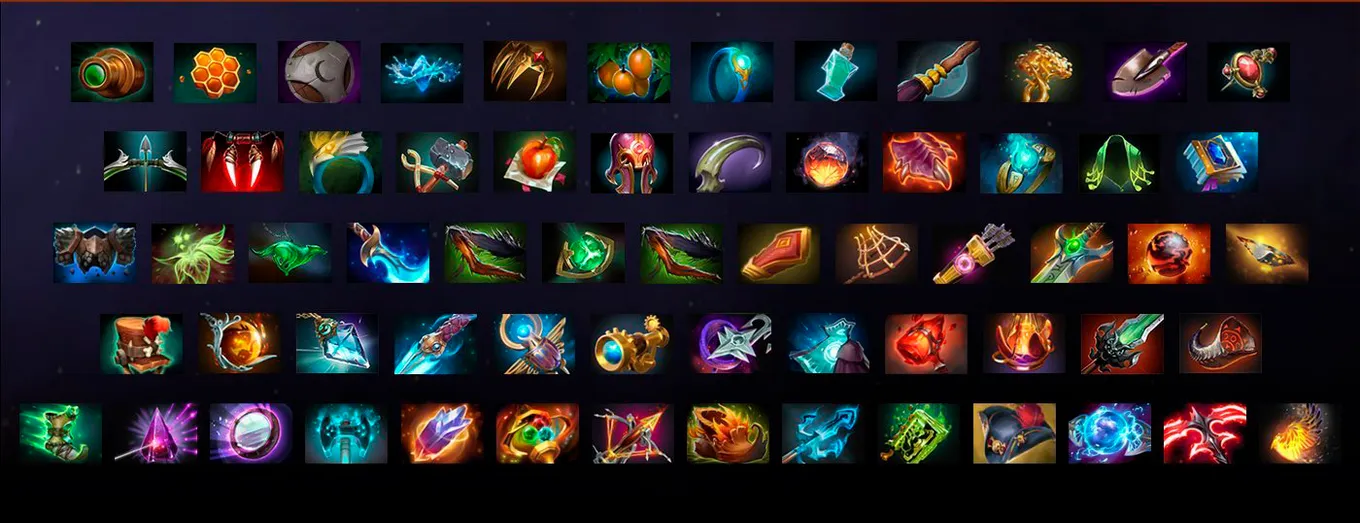 Все предметы (айтемы) в Dota 2