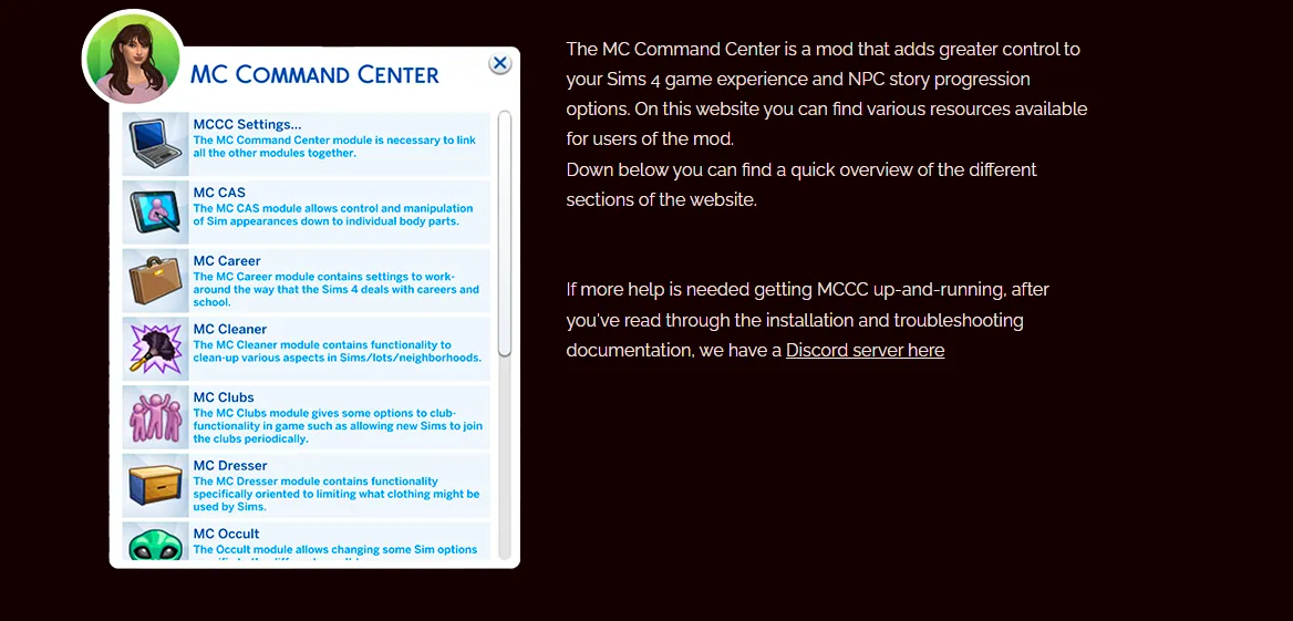 Мод MCCC
