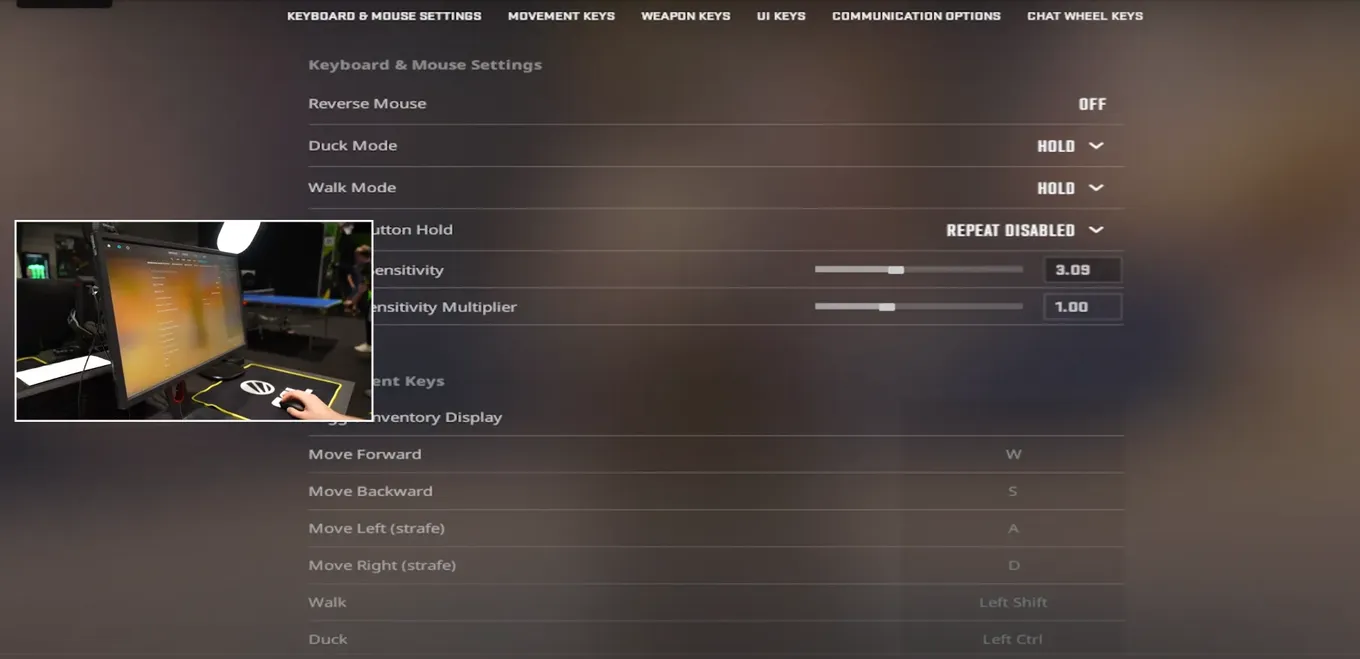 Настройки в CS2 от s1mple