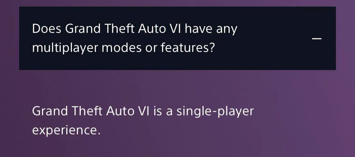 «GTA VI – это одиночная игра»