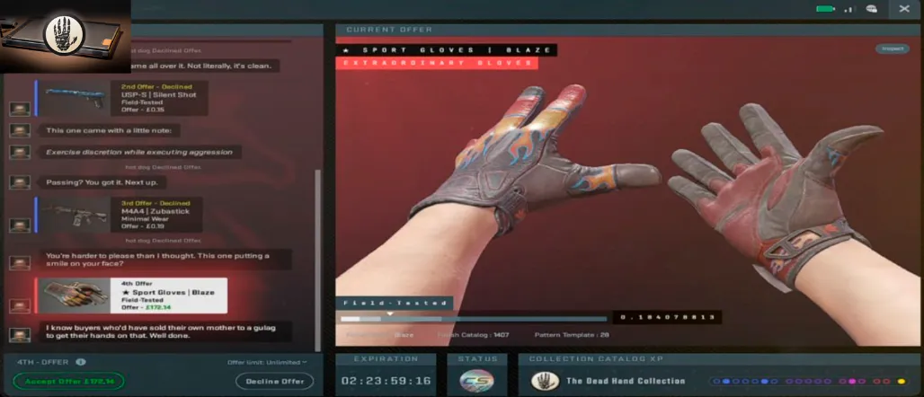 Предметы из бандла Dead Hand можно купить в терминалах Dead Hand Terminal, которые доступны в качестве возможного еженедельного дропа