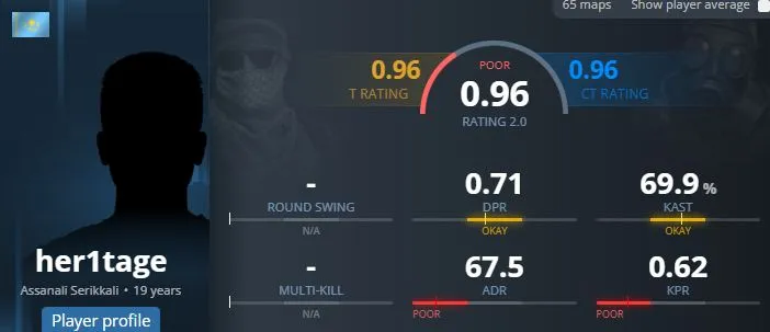 Статистика her1tage на HLTV
