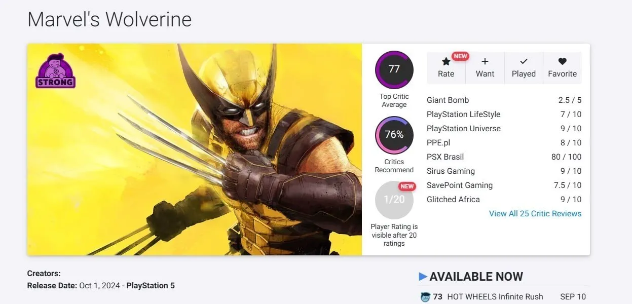 Marvel’s Wolverine