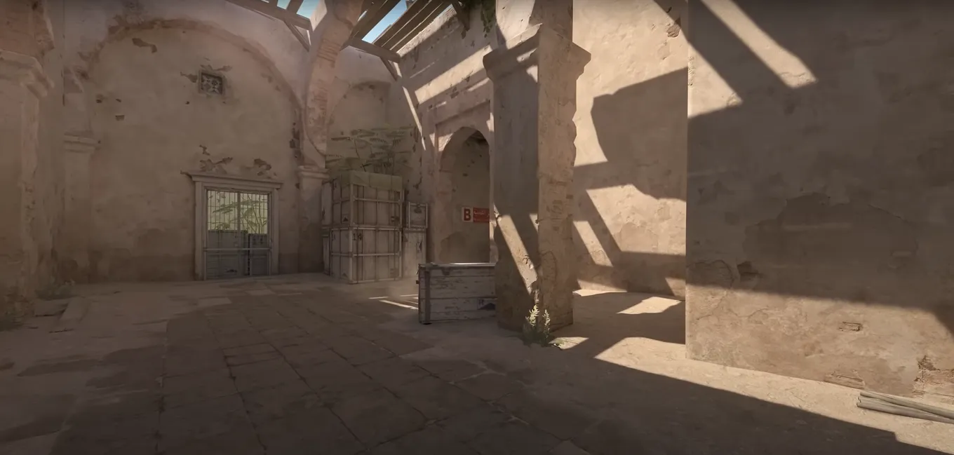 Верхняя «тешка» на Dust II