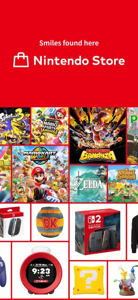 Скриншоты приложения Nintendo Store
