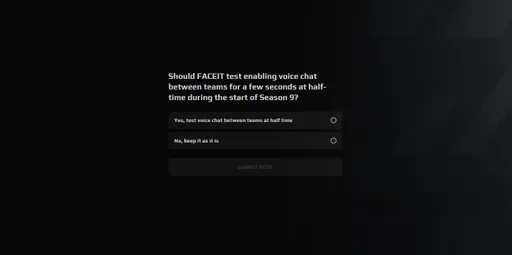 FACEIT запустила голосование для добавления нового чата в матчи