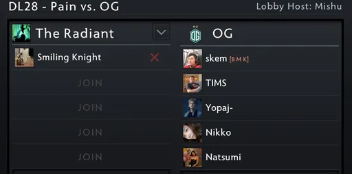 paiN Gaming пропустила первую игру со Smiling Knight на DreamLeague S28
