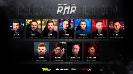 Petr1k, SL4M и KvaN будут освещать матчи закрытой квалификации к StarLadder CIS RMR 2021