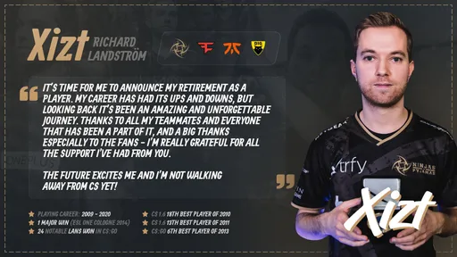 Экс-игрок NiP Xizt объявил о завершении карьеры