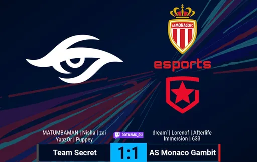 Team Secret — AS Monaco Gambit: наши парни останавливают грозную машину Puppey