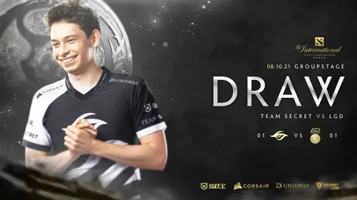 Team Secret и PSG.LGD сыграли вничью на The International 2021