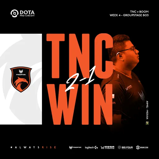 TNC Predator вышла на первое место в DPC 2021 для ЮВА
