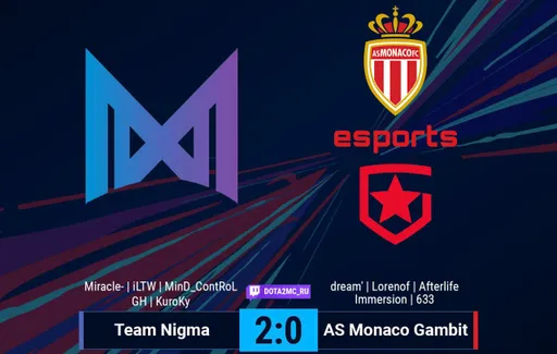 Team Nigma — AS Monaco Gambit: обидное поражение наших парней