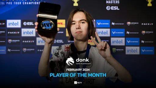 Donk стал игроком месяца по версии HLTV в феврале 2024 года