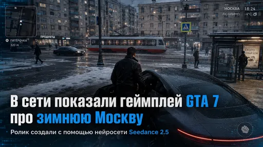 В сети показали геймплей GTA 7 про зимнюю Москву