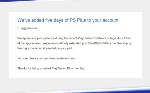 Sony разослала письма о компенсации – 5 дней PS Plus получили за сбой PSN в феварле
