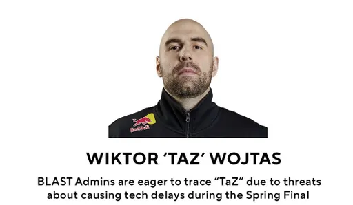 BLAST объявила в розыск TAZ из-за угрозы задержки матчей Spring Final 2024