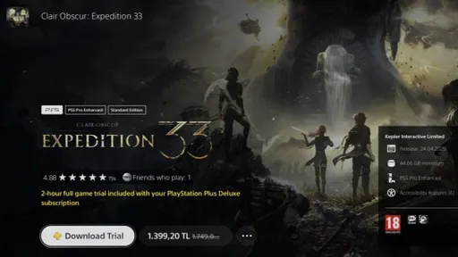 В PS Plus появилась двухчасовая пробная версия Clair Obscur: Expedition 33