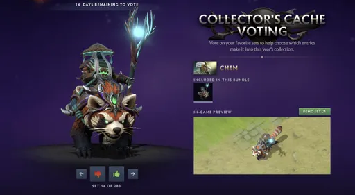 В Dota 2 началось голосование за сеты зимнего сезона Collector's Cache