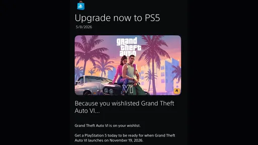 Sony призывает перейти на PS5 из-за GTA 6
