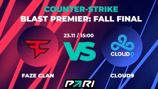 Клиент PARI поставил 500 000 рублей на FaZe против C9 на BLAST Premier: Fall Final 2023
