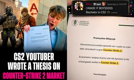 «Бакалавр по CS2»: блогер Biley защитил диплом о рынке скинов
