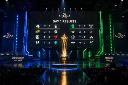 Результаты первого дня PGL Astana 2026: уверенный старт Spirit, Falcons и G2