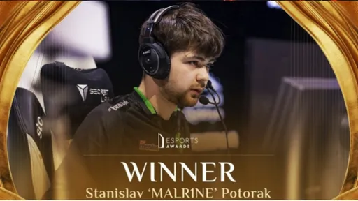Malr1ne – прорыв года в киберспорте: опубликованы итоги премии Esports Awards 2024