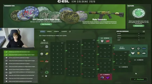 «SINNERS, BB Team на 3:0» – m0NESY составил часть прогноза на IEM Cologne Major 2026